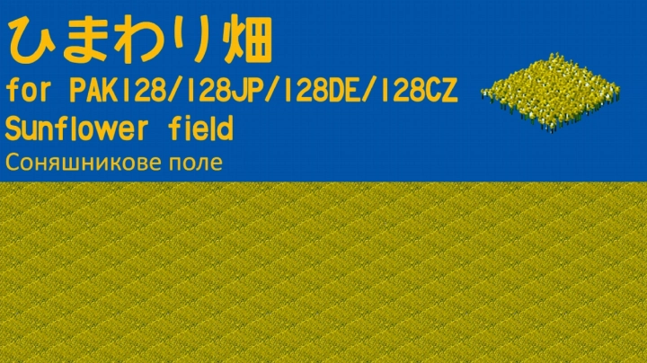 ひまわり畑 / Соняшникове поле / Sunflower field for pak128 / 128JP / 128DE / 128CZ