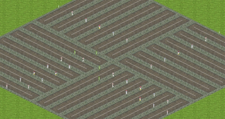 地方都市風斜め方向対応バス停セット