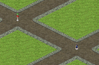 信号標板と交通整理のおまわりさんセット